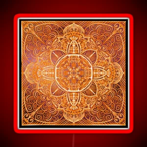 Autumnal Mandala RGB Neon Sign