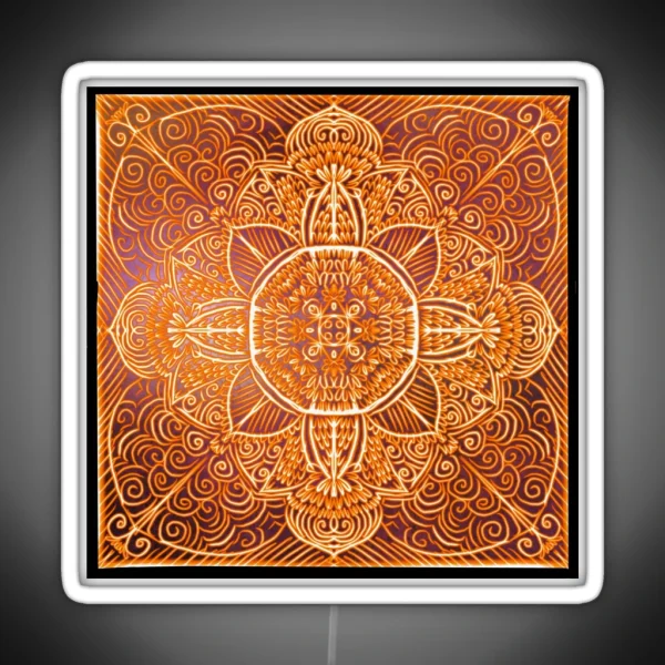 Autumnal Mandala RGB Neon Sign