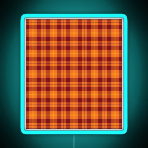 Autumnal Tartan Plaid RGB Neon Sign