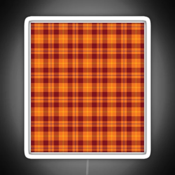 Autumnal Tartan Plaid RGB Neon Sign