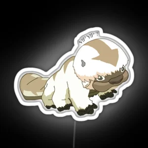 Avatar Baby Appa Illustration ATLA RGB Neon Sign