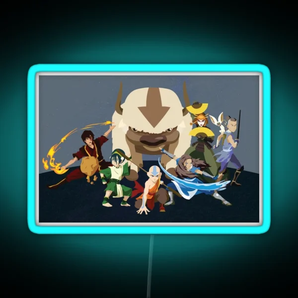 Avatar Gaang Team Avatar RGB Neon Sign
