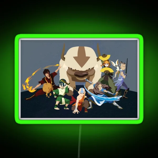 Avatar Gaang Team Avatar RGB Neon Sign