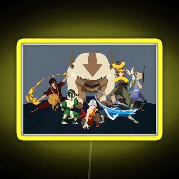Avatar Gaang Team Avatar RGB Neon Sign
