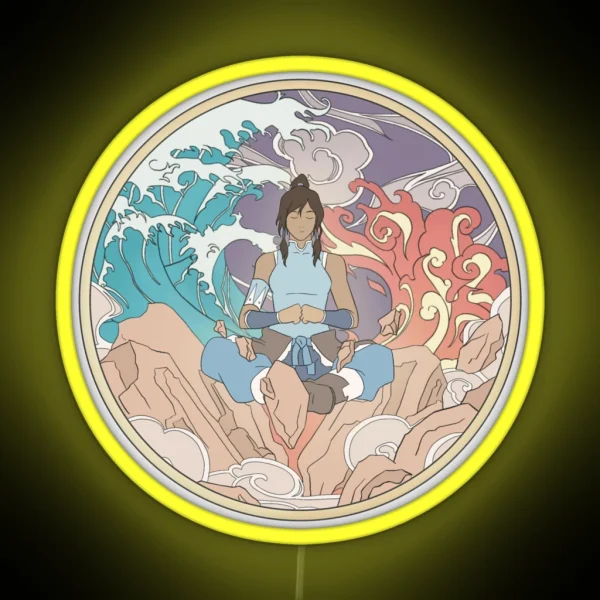 Avatar Korra And Elements Design RGB Neon Sign