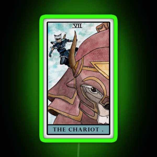 Avatar Tarot Sokka Appa The Chariot RGB Neon Sign