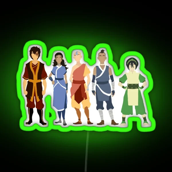 Avatar The Last Airbender Crew RGB Neon Sign