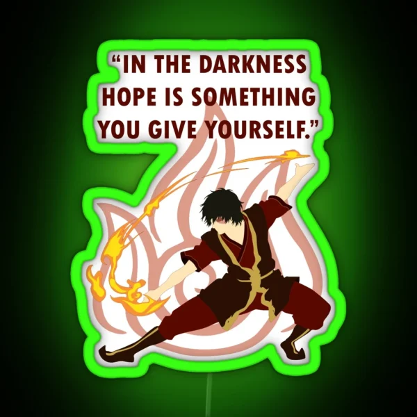 Avatar The Last Airbender In The Darkness Zuko RGB Neon Sign