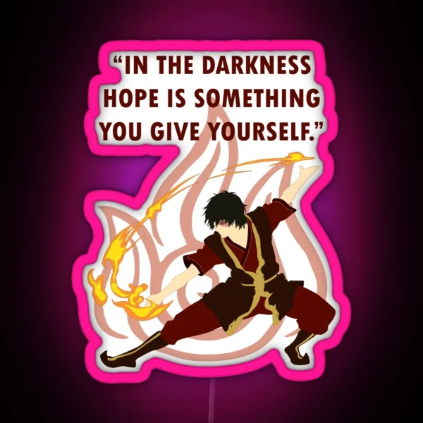 Avatar The Last Airbender In The Darkness Zuko RGB Neon Sign