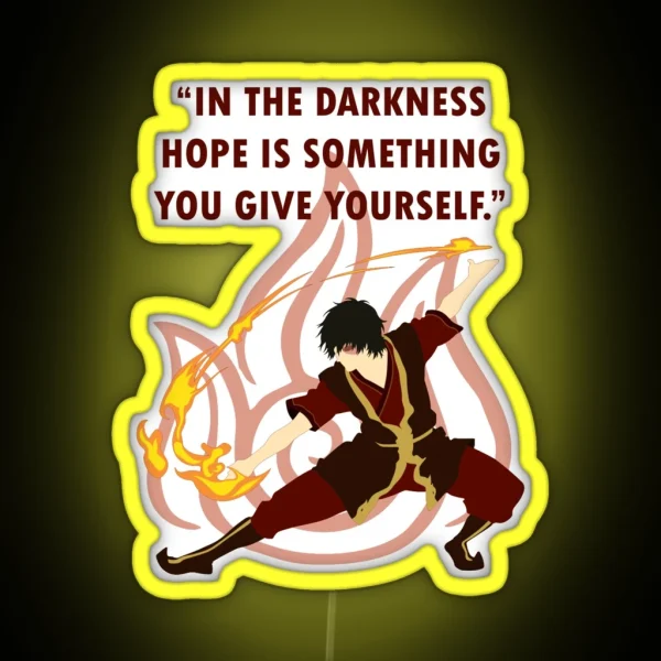 Avatar The Last Airbender In The Darkness Zuko RGB Neon Sign