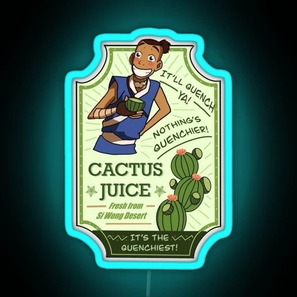 Avatar The Last Airbender Sokka S Cactus Juice RGB Neon Sign