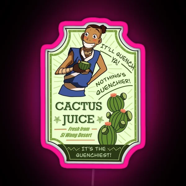 Avatar The Last Airbender Sokka S Cactus Juice RGB Neon Sign
