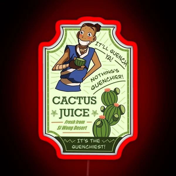 Avatar The Last Airbender Sokka S Cactus Juice RGB Neon Sign