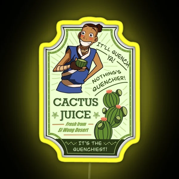 Avatar The Last Airbender Sokka S Cactus Juice RGB Neon Sign