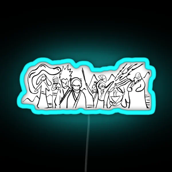 Avatar The Last Airbender Sokka S Drawing RGB Neon Sign