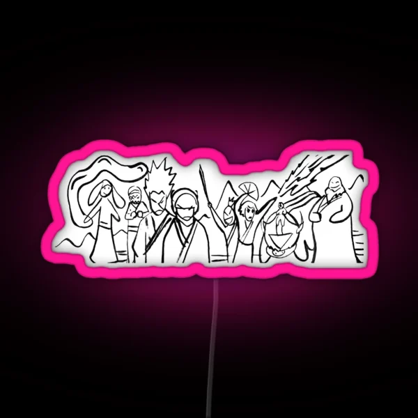Avatar The Last Airbender Sokka S Drawing RGB Neon Sign