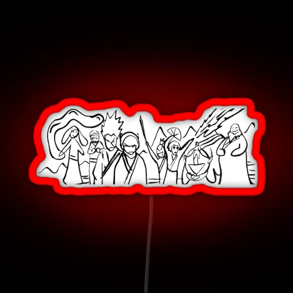 Avatar The Last Airbender Sokka S Drawing RGB Neon Sign