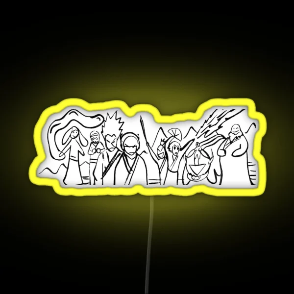 Avatar The Last Airbender Sokka S Drawing RGB Neon Sign