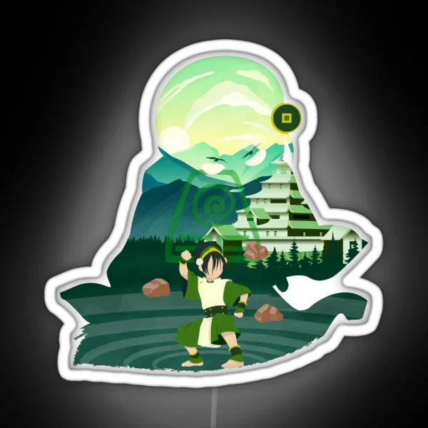 Avatar The Last Airbender Toph Beifong Illusion Art RGB Neon Sign