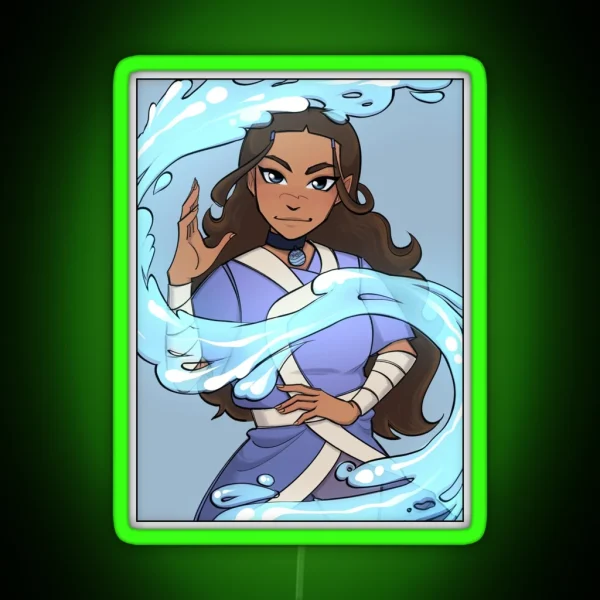 Avatar Water Katara RGB Neon Sign