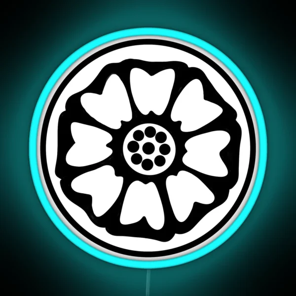 Avatar White Lotus Tile Black And White RGB Neon Sign