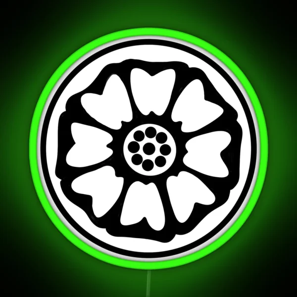 Avatar White Lotus Tile Black And White RGB Neon Sign