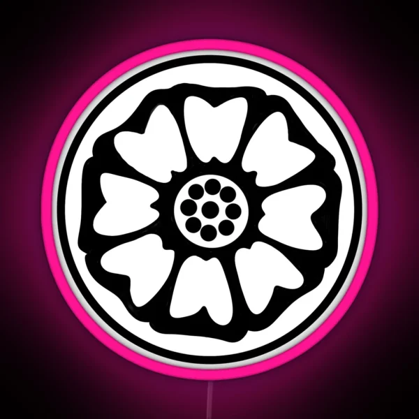 Avatar White Lotus Tile Black And White RGB Neon Sign