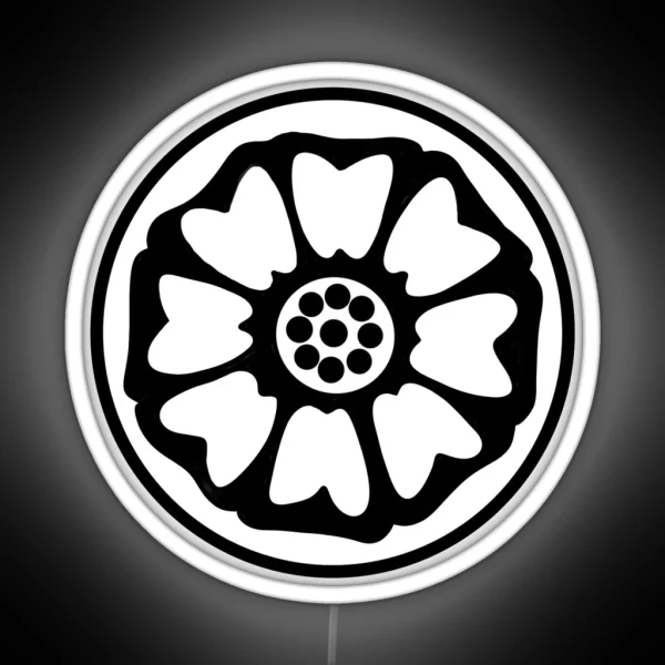 Avatar White Lotus Tile Black And White RGB Neon Sign
