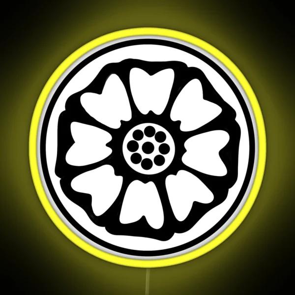 Avatar White Lotus Tile Black And White RGB Neon Sign