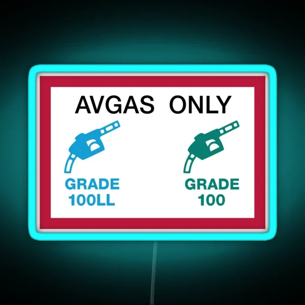 AVGAS ONLY RGB Neon Sign