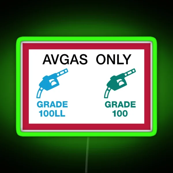 AVGAS ONLY RGB Neon Sign