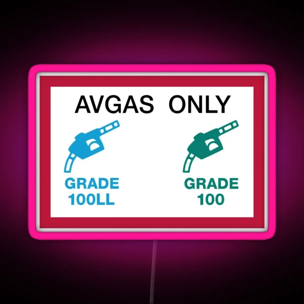 AVGAS ONLY RGB Neon Sign