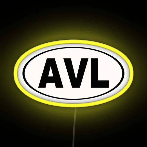 AVL Asheville North Carolina City Pride RGB Neon Sign