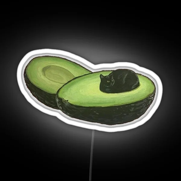 Avocado Cat RGB Neon Sign