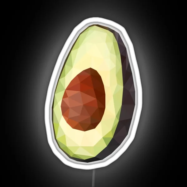 Avocado Low Poly RGB Neon Sign