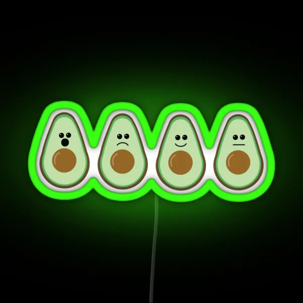 Avocado Motions RGB Neon Sign