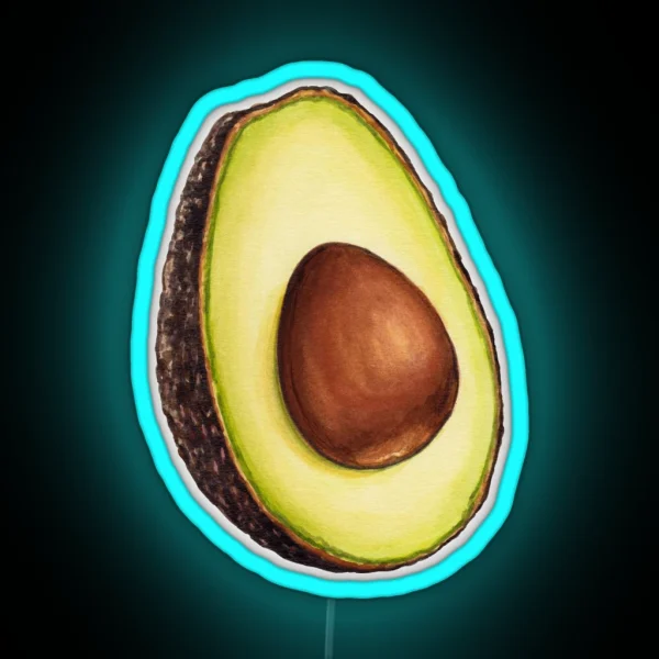 Avocado Pattern RGB Neon Sign