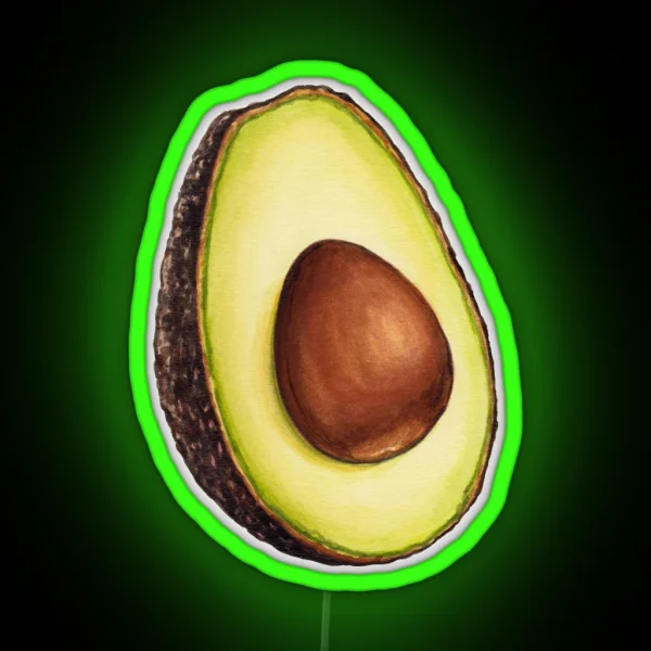 Avocado Pattern RGB Neon Sign