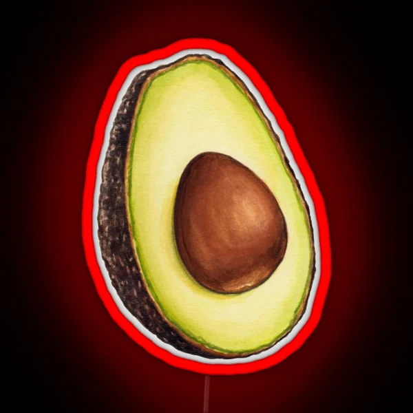 Avocado Pattern RGB Neon Sign