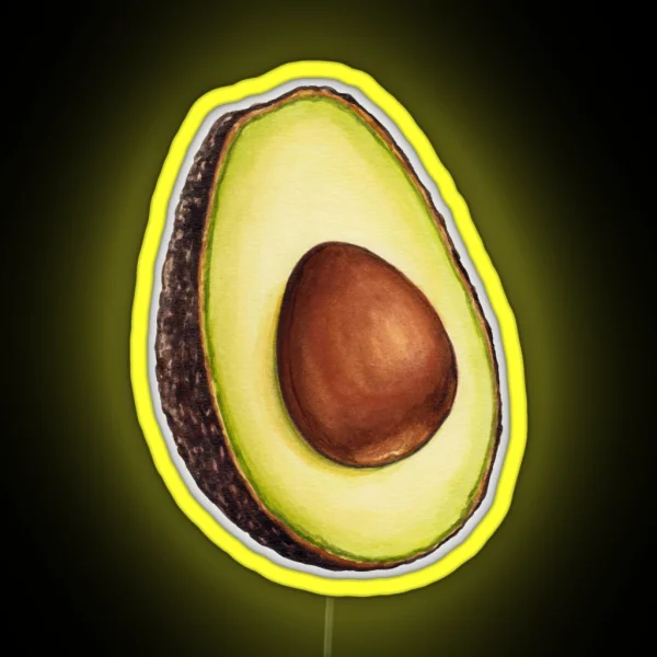 Avocado Pattern RGB Neon Sign