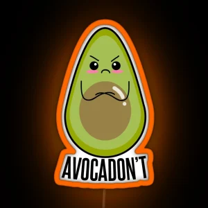 Avocadon T The Punny Avocado Pun RGB Neon Sign