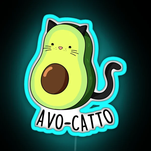 Avocatto Funny Avocado Puns RGB Neon Sign
