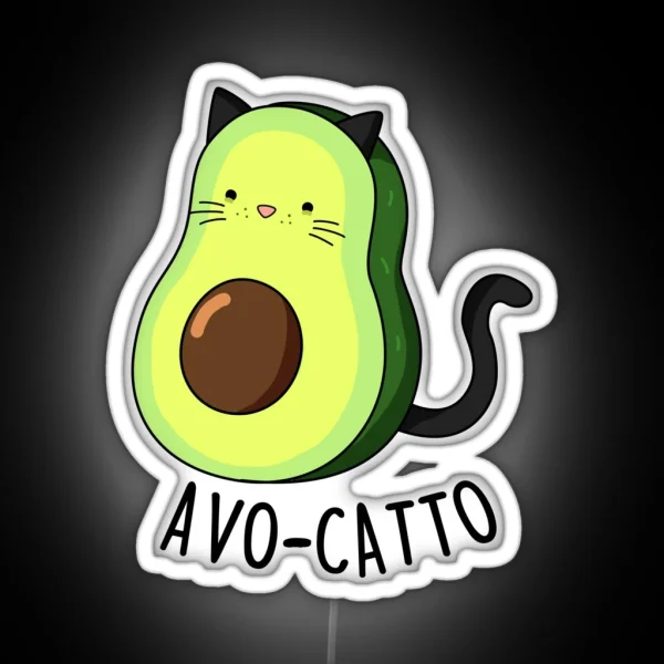 Avocatto Funny Avocado Puns RGB Neon Sign