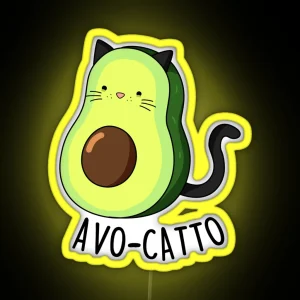 Avocatto Funny Avocado Puns RGB Neon Sign