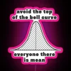Avoid The Top Of The Bell Curve Everyone There Is Mean RGB Neon Sign - Image 6