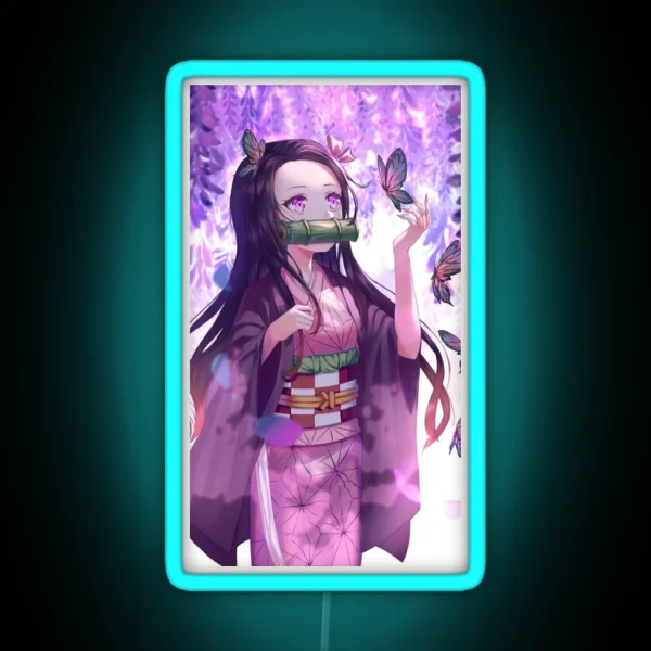Awaken Your Demonic Side With The Exclusive Nezuko RGB Neon Sign