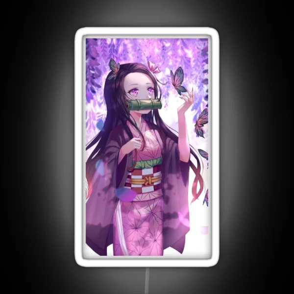 Awaken Your Demonic Side With The Exclusive Nezuko RGB Neon Sign