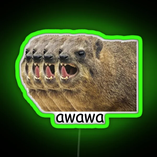 Awawa Hyrax RGB Neon Sign