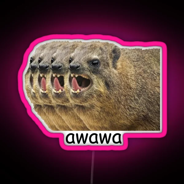 Awawa Hyrax RGB Neon Sign