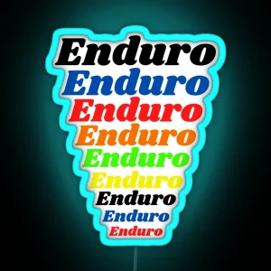 Awesome Dirt Bike Enduro Design RGB Neon Sign